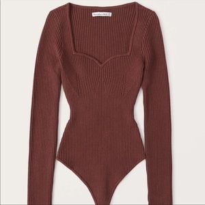 Abercrombie and Fitch Sweetheart Ribbed Bodysuit